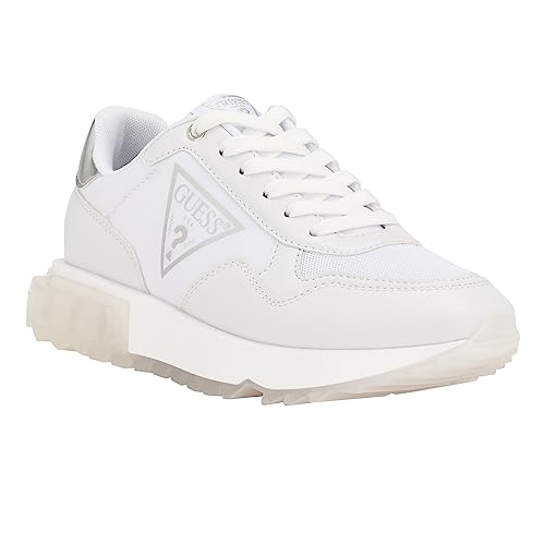 GUESS Melany Damen-Sneaker, Weiss/opulenter Garten, 39 EU