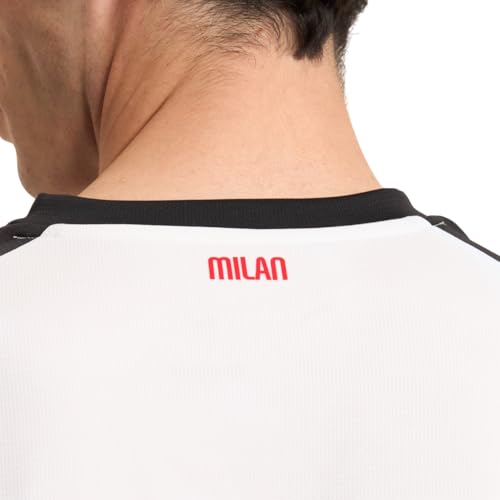 A.C. Milan Maglia Gara Away Temporada 2025/2026, Camiseta de fútbol, Producto Oficial, Color Blanco, S Unisex Adulto