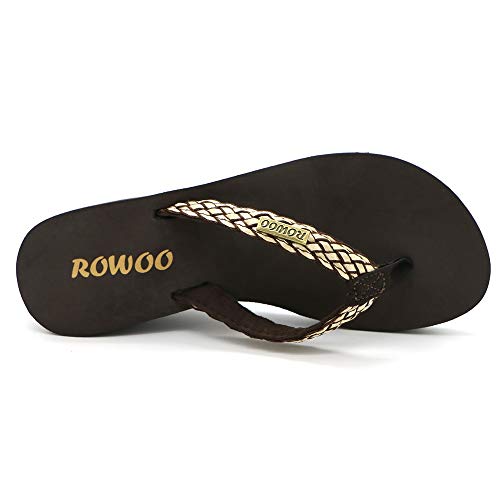 Image of Women Platform Wedge No-Slip Thong Flip Flops High Heels Beach Dressy Sandals