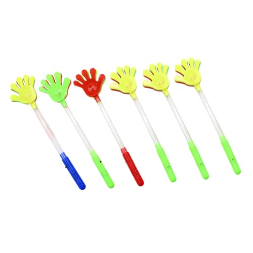 HONITANO 6 Piezas Palos Luminosos para Fiestas con Aplausos Manuales Multifuncionales Accesorios Luminosos Aleatorios para Animación Cumpleaños Deportes y Eventos Color Color Aleatorio