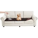 Vmeyiek 100% Waterproof Dog Bed Cover Pet Blanket(30'x71'),7-Layer Reversible Washable Sofa Couch for Furniture Car (Chocolate+Coffee)