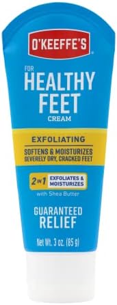O'Keeffe's Healthy Feet Exfoliating Foot Cream for Extremely Dry, Cracked Feet, 3 Ounce Tube, (Pack of 1)