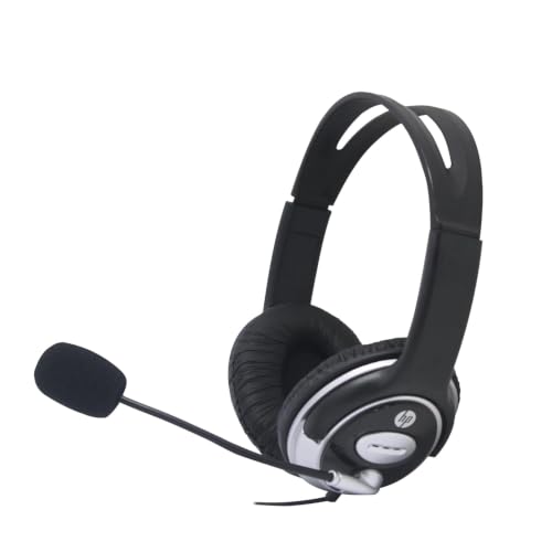 HP Wired On Ear Headphones with Mic with 3.5 Mm Drivers, in-Built...