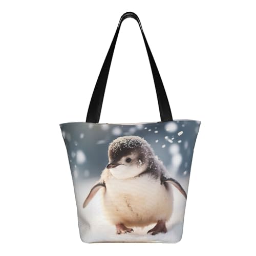 Young Penguin Print Comfortable Shoulder Bag Summer HandbagTravel Beach Work Daily Use Versatile Carry3