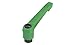 Kipp 06600-2A386 Plastic Adjustable Handle with 5/16-18" Internal Thread,"Novo Grip" Style, Steel Components, Inch, Size 2, Signal Green Color