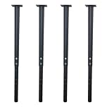Jahof Adjustable Table Legs 55-90cm, Metal Desk Legs Ø42/38mm with Screws, Telescopic Furniture Legs for Tabletop, DIY Desk, Home, Office, Set of 4 (Black)