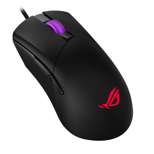Image of ASUS ROG Gladius III Core Wired Gaming Mouse - Right-Handed Ergonomic, 72g, 12K DPI, ROG Paracord, Push-Fit Switch Sockets /Hot-Swappable Switches, Gear Link Web-Based Configuration, PC /Mac Support