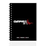 GymPad Mini Workout Journal - The Small Stylish Way to Track Your Workouts (Black)