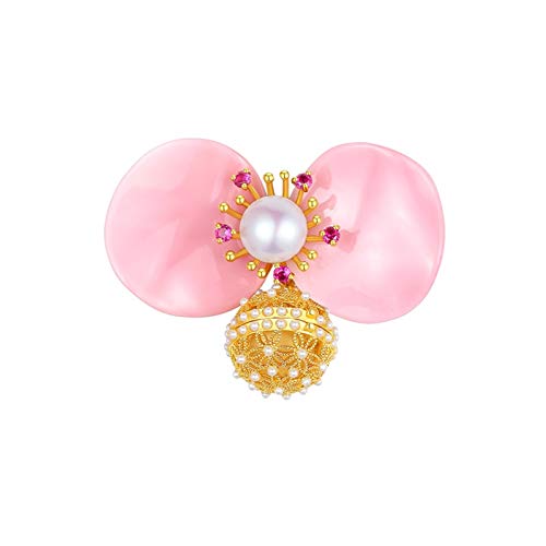 Broche broches style fantaisie coquille conque perle d'eau douce pour vêtement femme