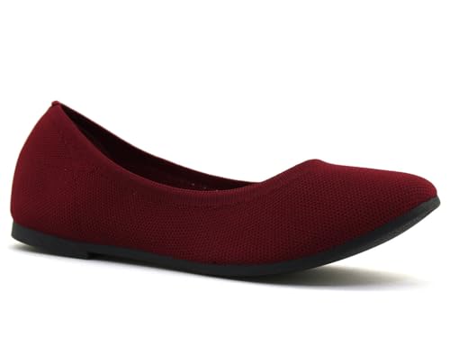 Jellypop Women's Apex Knit Flat Burgandy/Medium / 7.5