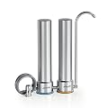 Frizzlife DS99 Countertop Water Filter System, 8-Stage Stainless Steel Faucet Water Filtration, 0.5 Micron NSF Certified Elements Reduces 99.99% Lead, Chlorine, Heavy Metals, Bad Taste & Odor