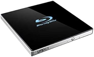 Lite-On 24x Ultra-Slim Portable USB 3.0 Blu-Ray UHD/DVD Writer Optical Drive EB1 - Supports BDXL/BD/DVD/CD/UHD/M-Disc - Bonus CyberLink Media Suite 10 Windows Software