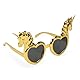 Cadimus Lustige Sonnenbrille,Kreativer Einhorn Partybrille,Golden Partybrille Lustig，Neuheit Sonnenbrille Party Brille,für Partys und Fotoshootings