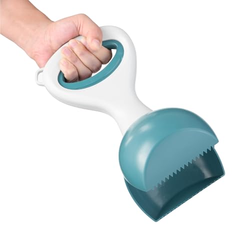 Image of Navaris Dog Pooper Scooper S - Cat, Horse Poop Scoop w /Dense Closure & Smooth Button - Ideal for Dogs & Cats - Long Handled Durable Garden Poo Picker Upper - Deep Green, Small