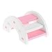 GROOMY Hamster Bridge, Hamster Toy Wooden PVC Bridge Seesaw Small Animal Pets Guinea Pig Squirrel Funny-Pink