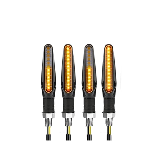 Feu arrière clignotants de moto à 12led lampe DRL et feux coulants ambre