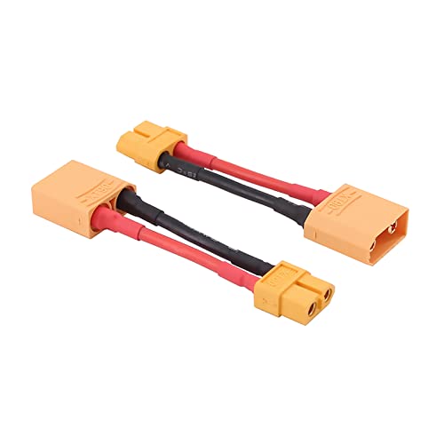4pcs XT60 a XT90 Adaptador Conector RC con Cable 14awg miniatura 2