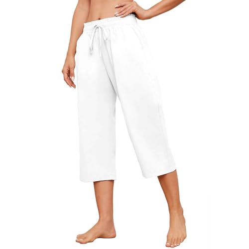 Capris Pants for Women Casual Summer High Waisted...