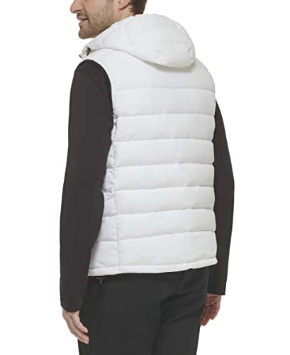 Calvin Klein Men's Lightweight Hooded Puffer Vest, White, Large #TOP3