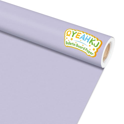 Light Purple Bulletin Board Paper Roll Lavender Bulletin Board Background Paper Back to School Classroom Decoration Poster for Art Craft DIY Projects Home Office Classroom Party Supplies 17.7in x 20ft