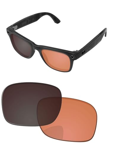 Image of Replacement Lenses for Ray-Ban Meta Wayfarer RW4006 & RW4012 50mm AI Glasses - Photochromic, Anti Blue Light Lens