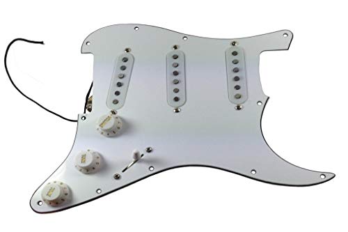 ストラトキャスターピックガード ブラウンべっ甲 USAグレードの電子機器 + Alegree Frigid Haze手巻きピックアップ