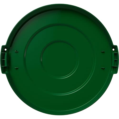 Image of SPARTA Bronco Lid for 10 Gal. Trash Can, Durable, Food-Safe, NSF and HACCP-Compliant, Lid for Commercial Use (Container Sold Separately - Fits Bronco Only), Polyethylene, 10 Gallon, Green (Pack of 6)