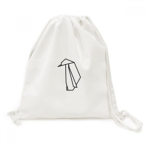 Toile drawstring backpack voyage imprimé géométrique pour loisirs et sport