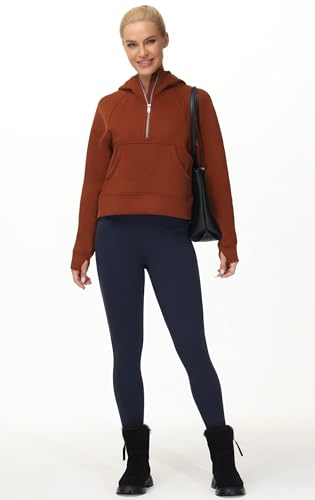 THE GYM PEOPLE Womens' Hoodies Half Zip Fleece Crop Pullover Sweatshirts - image 3