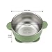 PandaEar 3 Pack Stainless Steel Baby Suction Bowls with Lid, Non-Slip Child Food Bowl with Silicone Sleeve for Kids Toddlers Infants, Unbreakable & Mess Free (Blue Green Brown)