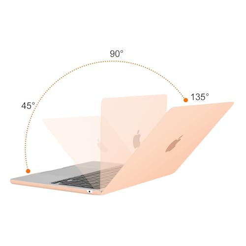 Image of MOSISO Compatible with MacBook Air 13 inch Case M5 2026 M4 2025 M3 M2 2024-2022 A3449 A3240 A3113 A2681, Scratches-Resistant Protective Hard Shell for MacBook Air 13.6 inch Case, Peach Fuzz