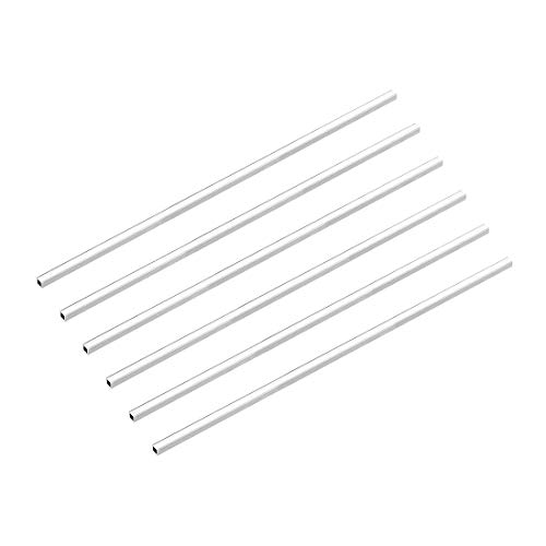 Tube aluminium 6063 rigide 6x6x1mm idéal pour l'artisanat d'art et projets de précision, x6