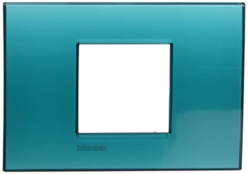 Placa 2M verde deep centralizada para marcos de interruptores modernos y enchufes dobles 2
