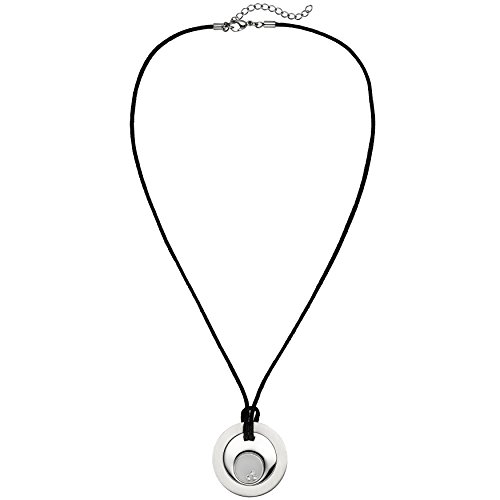 Preisvergleich Produktbild Jobo Damen-Halskette mit Anhänger aus Edelstahl mit Kristallen 56 cm
