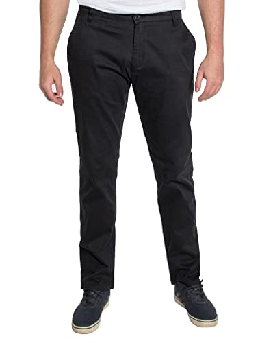 Hawks Bay Men's Chino Stretch Slim Fit Pants Zip Fly Button Closure