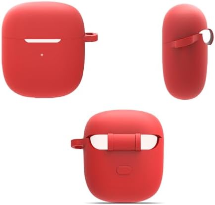 Silicon Case Cover Compatible with Jxrev J51 Wireless Earbuds, Protective Skin with Carabiner, with Hole for Charging