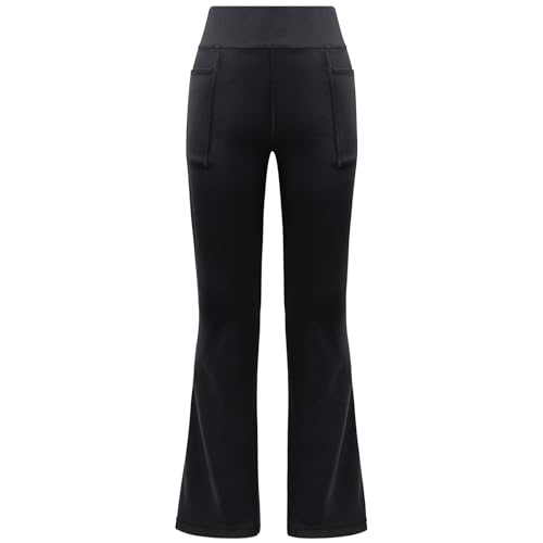 DIPUG Girls Flare Leggings with Pockets High Waisted Bootcut Yoga Dance Legging 4T-13Y