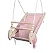 Stoffschaukel Kinder für Kinder mit Sitzgurt | Kleinkindschaukel für Draußen aus Holz und Baumwolle | Baby Hängeschaukel modernes Design | 100% ECO | Made in EU