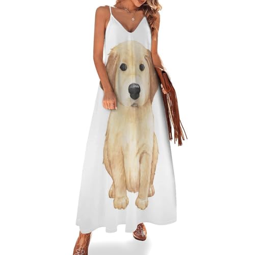 Robe longue Golden Retriever idéale pour vos voyages et sorties plage