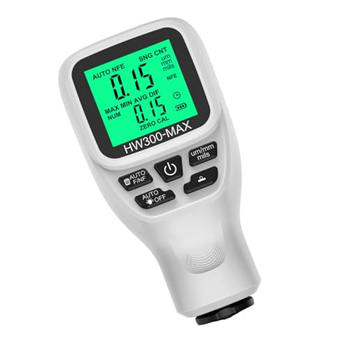 Medidor digital de espesor de recubrimiento para automóviles GANAZONO, con retroiluminación e indicador de batería, diseño compacto para mediciones precisas en superficies férricas y no férricas