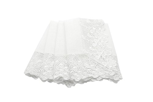 Servilletas con encaje Manor Luxe Garden, 20 pulg, set de 4 miniatura 1