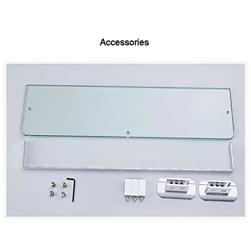 Estante de vidrio para baño sin espacio balda de cristal templado rectangular 6mm 6