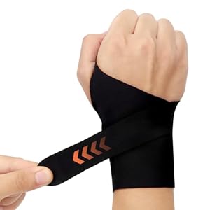 OWill Wrist Supports Elastic Wrist Splint with Strap, Adjustable Sport Wrist Brace Relieves Wrist Pain Tendonitis for Men and Women (Right)