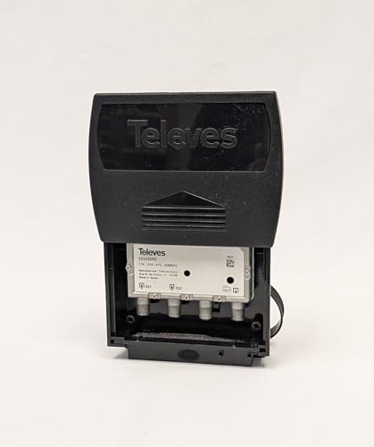 Image of Televes 108381 8-Bay BOSS Mix HDTV Antenna, Amplified Long-Range High VHF /UHF with Built-in TForce Preamp, Rotating Dual Panel Design, Automatic Gain Control, LTE /5G Filtering, Up to 70 mi Range