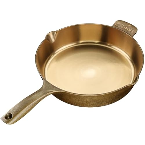 iLiving Seasoned Modern Heirloom Mirror Polished Cast Iron Skillet Pan 12" (2.7" Wall Height/3.7 L)