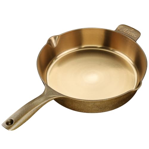 Seasoned Modern Heirloom Mirror Cast Iron Skillet Pan 12"