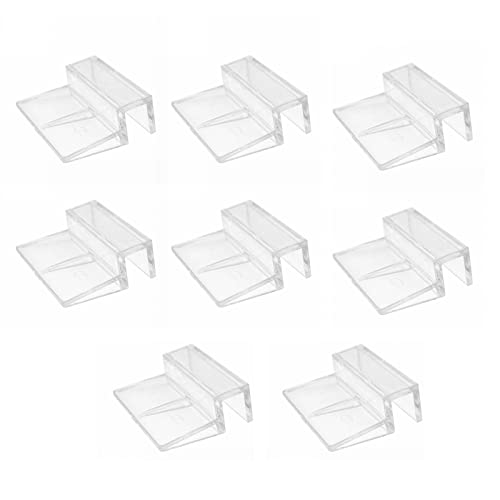 OTKARXUS Clips para tapa de acuario, 8 clips para cubierta de pecera, soporte acrílico transparente para tapa de pecera, soporte para cubierta de acuario de 6/8/10/12 mm (10 mm)