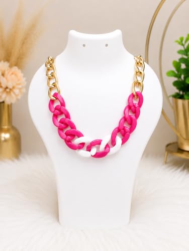 Image of morel JEWELS (8 INCH) PLASTIC NECKLACE JEWELRY STAND IMITATION JEWELRY NECKLACE DISPLAY STAND WHITE FOR NECK CHAIN MOTI MALA DISPLAY STAND.(PACK OF 2)