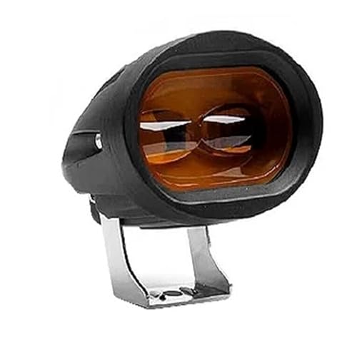 Phare universel moto à projecteur LED 12V 3000lm 6D jaune