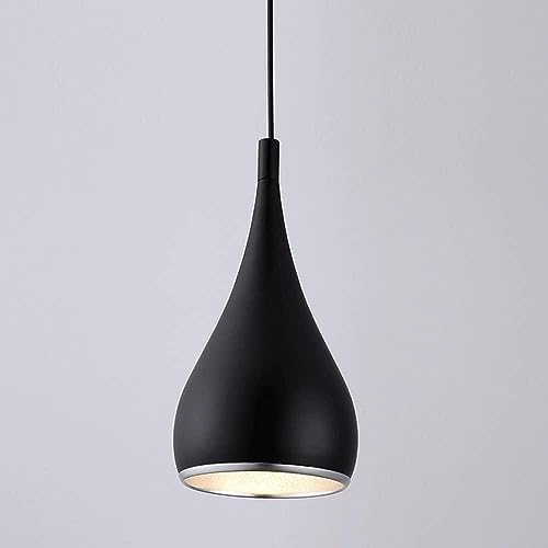 Lámpara colgante de aluminio negra con casquillo E27 regulable para techo